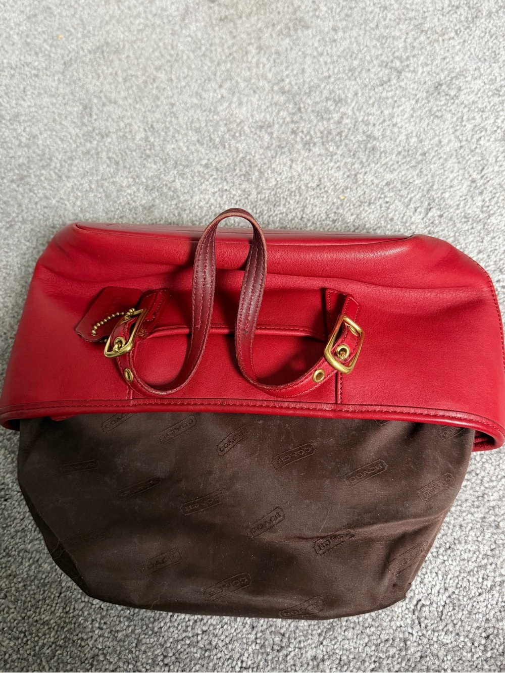 Vintage Coach Mini Market Tote Red - Picture 12 of 12